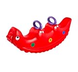 BIG-Sammy-Rocker - Kinderwippe für 1 bis 3 Personen, mit süßen Rückenschuppen und stabilen Griffen, belastbar bis zu 50 kg, für Kinder ab 1 Jahr, Klar