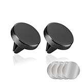 2PCS Magnetische Lüftungsgitter Halterung, Starke Magnete, Lieferung inkl. 4PCS runde Eisenteilen, Universale Magnethalterung für Verkehrsalarm Geräte und Smartphones, Kompakt und Platzsparend