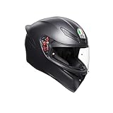 AGV Unisex K1 Agv E2205 Solid Motorrad Helm, Matt Schwarz, L EU