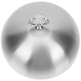 DOITOOL Edelstahl Steakdeckel 24cm Rund Lebensmitteldeckel für Servierplatten Fettschutzschild Rostfrei Haushalts Lebensmittelkuppel für Küche und Grill