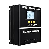 100A MPPT Solar Laderegler 12V 24V 36V 48V LCD Display Bildschirm Batterie intelligenter Regler mit maximalem 100V Eingang Dual USB für Blei-Säure/Lithium Batterien
