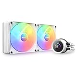 NZXT Kraken 280 RGB – 280 mm AIO CPU-Kühler – Anpassbares quadratisches LCD-Display für Bilder und Leistungsmetriken – Hochleistungspumpe – 2 x F140 RGB Core Fans – Weiß (5.63 Zoll, Desktop)