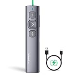 Norwii N95 Wiederaufladbare Präsentation Clicker mit USB-A&C Konnektivität, PowerPoint Clicker für Präsentation Remote, Wireless Presenter, Slide (Green, USB-A)