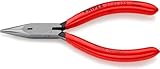 KNIPEX Greifzange für Feinmechanik mit Kunststoff überzogen schwarz atramentiert 125 mm, 37 31 125