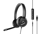 Speedlink METIS USB Stereo-Headset – leichtes Headset kabelgebunden mit Mikrofon und Kabelfernbedienung, USB-A und 3,5 mm-Klinkenstecker, Aufbewahrungstasche, schwarz