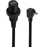 Lerpwige Schnelles Synchronisationskabel, USB-C-Buchse auf 5-poligen Stecker, für Armaturenbretter, bündig montiert, zum Synchronisieren, Laden und Datenübertragung, 30 cm