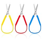 3 Stück Schlaufenschere Kinderschere Ab 2 Jahre Linkshänder Schere Kinder Schlaufenschere Mit Griff Loop Scissors Selbstöffnende Schere Sicherheitsschere Mini Schlaufenschere Für Tägliches Basteln