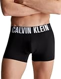 Calvin Klein Herren 3er Pack Boxershorts Trunks Unterwäsche, Schwarz (Black/Black/Black), L