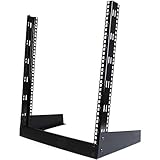 StarTech.com 12U Desktop Rack - 12U-Rack - Audio-Video-Rack - Computer-Rack - Open Rack - Rack 19 12U - Laborgestell - Rack für Computer - Rack für PC mit 2 Pfosten (RK12OD)