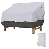 Donken Gartenbank Abdeckung 3 Sitzer, Bank Schutzhülle Winddicht Abdeckplane Oxford Abdeckhaube UV-Beständiges Sitzbankhülle für Bank Gartenmöbel Gartensofa (Schwarzgrau, 193 x 83 x 84 cm)