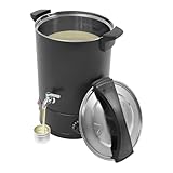 12L Wachsschmelzer, 1800W Wachsschmelzgerät mit Sicherheitsschutz, Griff, Edelstahl Kerzenwachsschmelzer, 30-110°C, 26.5x39cm