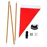 ELAYARD Fuß Kajak Sicherheitsflagge mit Stabilem Sockel Rostfreiem Edelstahlmast Einfache Montage Langlebiges Polyester Kunststoff Material Multifunktionales Sichtbarkeitsset für Kajak