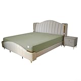 Allthingstore Leitfähige Erdungsbettwäsche aus Bio-Baumwolle, Silberfaser, mit Kabel, 193 x 203 cm, 180 x 200 cm, Grün