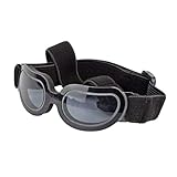 iplusmile 1 Stück Hund hundesonnenbrille Dog Sunglasses Zusammenklappbare Schneebrille für Welpen Hundesachen UV schnapsgläser Haustier Augenschutz für Hunde Black
