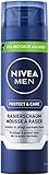 NIVEA MEN Protect & Care Rasierschaum (200 ml), Schutz und Pflege für eine sanfte Rasur, hautschonender Rasierschaum für Männer mit Aloe Vera und Panthenol