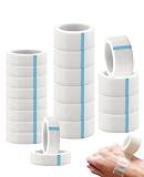 Donvuka 20 Rollen Medizinisches Klebeband in 2 Größen, Fixierpflaster Rolle, Mikroporöses und Atmungsaktives Medizinisches Klebeband, 1.2/2.5cm X 9m Micropore Tape für die Häusliche und Medizinische