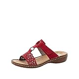Rieker Damen 608A7 Sandale, Rot, 39 EU