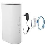 Asixxsix 5G CPE -Router mit SIM -Kartensteckplatz, WiFi 6 5G Router Dual Band Cellular Modem, 4 X 4 MIMO, für Home Office Indoor Wireless Internet Mobile Hotspot (EU-Stecker)