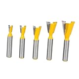 Lurrose 5Er-Sets Holzbearbeitungsschneider Router-Tool Holzbearbeitungswerkzeuge Router-Bit schreiner werkzeug holzbearbeitung werkzeug Fräser aus Hartmetalllegierung Holztrimmer-Bits