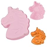 Jiounie Einhorn Backform, einhorn kuchenform, 3D Unicorn Kuchenform Silikon, Kindergeburtstag Backform für Kuchen, Schokolade, Pudding & Dessert – Hitzebeständig & Wiederverwendbar (Rosa)