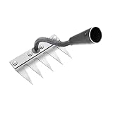 Gartenrechen, Mehrzweck Garten Unkraut Werkzeug, Unkrauthacke, Tragbare Unkraut Abzieher Werkzeug für Hof und Garten, für Jäten/Lockern/Säen (ohne Stock) (5 Zähne)