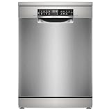 BOSCH SMS6ZCI16E Stand-Geschirrspüler Serie 6, Freistehende Spülmaschine mit Besteckschublade, 60 cm, Home Connect, Intelligent Programm, RackMatic, Silence Programm, Silver Inox
