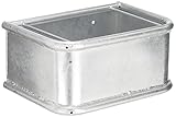Kerbl Rechtecktrog (Farbe silber, Länge 45 cm, Breite 34 cm, Höhe 24 cm, Fassungsvermögen 35 l, mit Ablaufstopfen) 32483