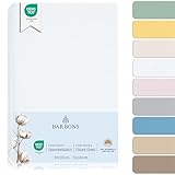 BARBONS Spannbettlaken für Baby/Kinderbett - 100% Jersey-Baumwolle Oeko-TEX Standard 100 Zertifiziert Bettlaken für Babybett (Weiss - 60x120cm / 70x140cm)