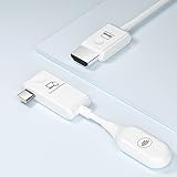 SmartSee Kabelloser USB-C-auf-HDMI-Display-Adapter, Bildschirmspiegel-Verlängerung für iPhone 15 & USB-C-ausgestattetes Telefon, Laptop, HDMI-Sender und Empfänger, kein Setup, echtes Plug-and-Play