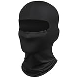 DiULi Balaclava Sturmhaube für Damen Herren, Gesichtsmaske Atmungsaktiv UV-Schutz Winddicht, Elastisch Helm Liner für Motorrad Fahrrad Ski Snowboard Outdoor Sports, Schwarz