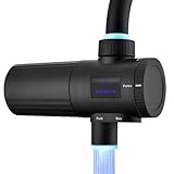 HOMELODY Wasserfilter Wasserhahn 3.0 mit LED-Anzeige, Wasserfilter Trinkwasser für Küche, entfernt Chlor, Schwermetalle & Kalk, verbessert den Geschmack, 12x Adapter, Blaulicht & 1 Filter enthalten