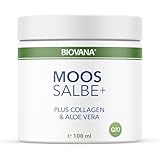 BIOVANA Moossalbe Plus, Mooscreme gegen Falten, Soforteffekt Moos Salbe fürs Gesicht & gegen Falten, Antifaltencreme, 100 ml Inhalt (1x)