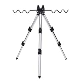 Perfect Flower Dreibein-Stativ Für Angelruten,3 Abschnitt Angelrutenhalter Angelrute,Angelrutenhalter Dreibein Tripod,Rutenhalter Dreibein Teleskopbeinen Aluminium Unterstützung Angelzubehör