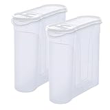 Novaliv Schüttdosen 2er SET Vorratsdose zum Streuen 4 Liter - Maße (LxBxH): 25,5 x 25,5 x 10 cm - Dose mit Deckel 4l für Müsli Mehl Zucker Dosen Küchen Organizer Food Box Meal-Prep-Boxen