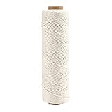 jijAcraft Bäcker Bindfäden Beige Baumwollschnur Makramee Garn 1 mm x 100 Meter, Perfekt für DIY Handwerk, Fleisch Binden, Würstchen Machen