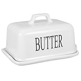 IMIKEYA Breiter Butterbehälter mit Deckel Luftdicht Große Kapazität zur Aufbewahrung von Butter und Perfektes Küchenorganisationstablett für Essbereiche