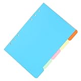 Angoily 5 Stück Zeichen papier etikett Nachfüllung Organisatoren Aktenordner Schule Bindelaschen Tab trennstreifen für ordner notizbuch register Nachfüllpapier Schulmappenteiler Papierstau