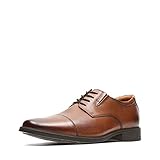 Clarks Herren Tilden Cap Oxford, Dunkelbraunes Leder, 43 EU