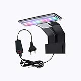GERUI Aquarium Beleuchtung Aquarium Led Lampe, 3 Farben Licht Aquarium Licht Led Aquarium LED Beleuchtung 220V 6W Nano Aquarium Beleuchtung für Wasserpflanzen undFische (1)