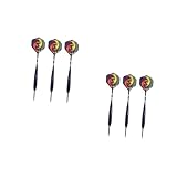 LIOOBO 2 Sätze All-Metal- Für Sportveranstaltungen Pin- Spiel Flüge Fallsicher Rot 3 Stück * 2