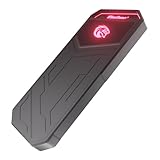 KingSpec Z5 4 TB tragbare externe SSD mit RGB-Licht – bis zu 2100 MB/s, Gehäuse aus Zinklegierung, USB 3.2 Gen2x2 Schnittstelle, Extreme Solid State Festplatten, kompatibel mit Handy/PS4/Laptop/TV/PC