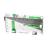 Magnetisches Mini-Wasserwaagenlineal aus Acryl bietet präzise Millimeter-Genauigkeit für mehrere Winkelmessungen im Hausgebrauch (95 x 40 x 14 mm)