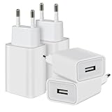 4 Pack 12W Ladegerät USB Netzteil Stecker Adapter, 2.4A/5V Ladestecker USB Netzstecker Steckdose Kompatibel mit iPhone Samsung Huawei Xiaomi Oppo