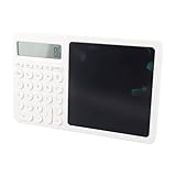 SUNGOOYUE 2-in-1 Wissenschaftlicher Taschenrechner, Schreibtafel-Set, Temperatur, Datumsanzeige, Tischrechner für Büro, Schule, Verschleißfeste Tasten, Elastische Touch-Funktion für Studium, Arbeit,