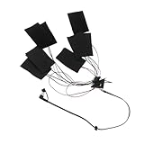 Beavorty Heizweste Heizpads heizkleidung Heizkissen USB kleines Heizkissen USB-betriebene Heizung USB-Heizung Elektrischer USB-Tuchheizer wiederaufladbares Heizkissen Verbundfaser Black