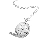 Holibanna Vintage Mechanische Taschenuhr mit Kratzschutz Flipdeckel Präzisem Handaufzug Langlebigem Metallgehäuse Herren und Damen Klassisch für Formelle und Anlässe Geeignet
