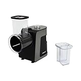 Gemüseschneider Elektrisch Edelstahl, 5 IN 1 Gemüsehobel Elektrisch, Multi Moulinette mit 5 Klingen, 1000W Elektrischer Gemüseschneider, Leicht zu Reinigen, Gute Wärmeableitung