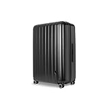 ROBUSTO LUGGAGE Ultima Koffer mit 4 Rollen, mit Schutzhülle und 5 Jahre Garantie, schwarz - midnight black, L, Koffer