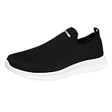 Sportschuhe Damen Slip On Sneakers Damen Basketball Schuhe Freizeitschuhe Walkingschuhe Sommerschuhe Trainingsschuhe Turnschuhe Joggingschuhe Outdoorschuhe Wanderschuhe Halbschuhe Leichte Bequeme