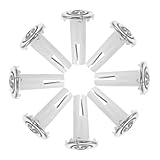 INOOMP 8 Stück Metall Hülseneinsätze für Möbelrollen Robuste Schafthülsen aus Eisen Kompatibel mit 8X36/8X38mm Stangen Stabile Rollenhalterung für Zuhause